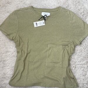 NWT - Current/Elliott  SZ 0 Sage Green women’s  Short Sleeve relaxed fit Tee